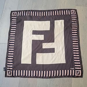 FENDI silk scarf 22.5×22.5 inches